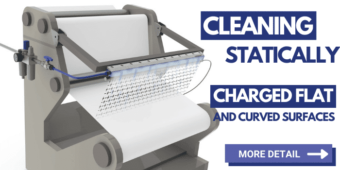 Cleaning statically charged flat and curved surfaces Banner