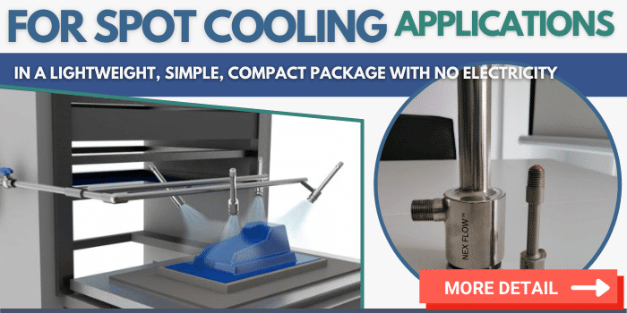 vortex tube banner - for spot cooling applications in a lightweight, simple, compact package with no electricity