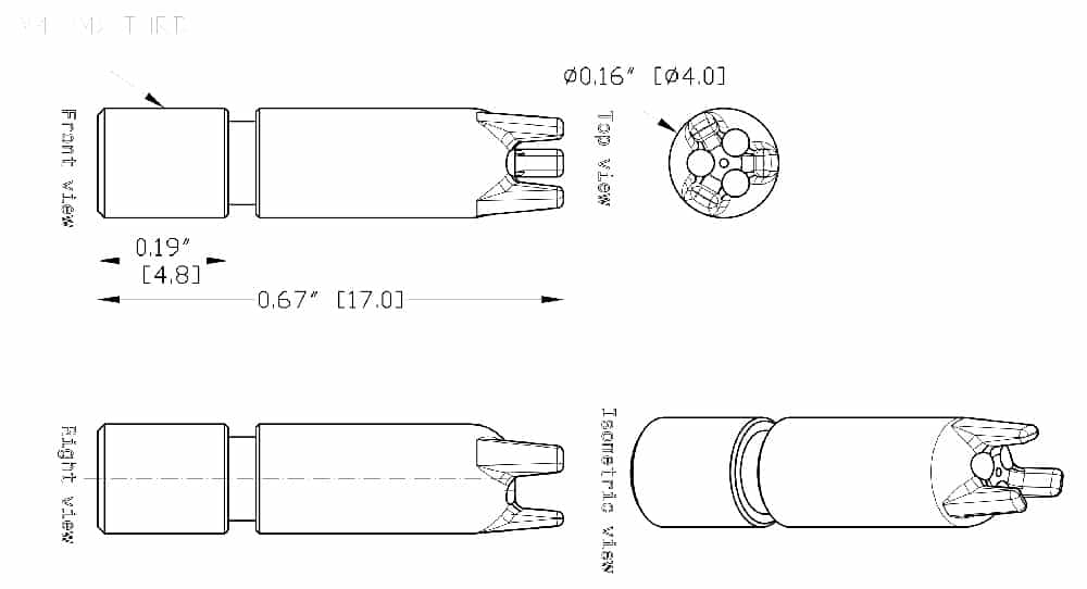Dimension Chart 47000AMS Air Mag Nozzle