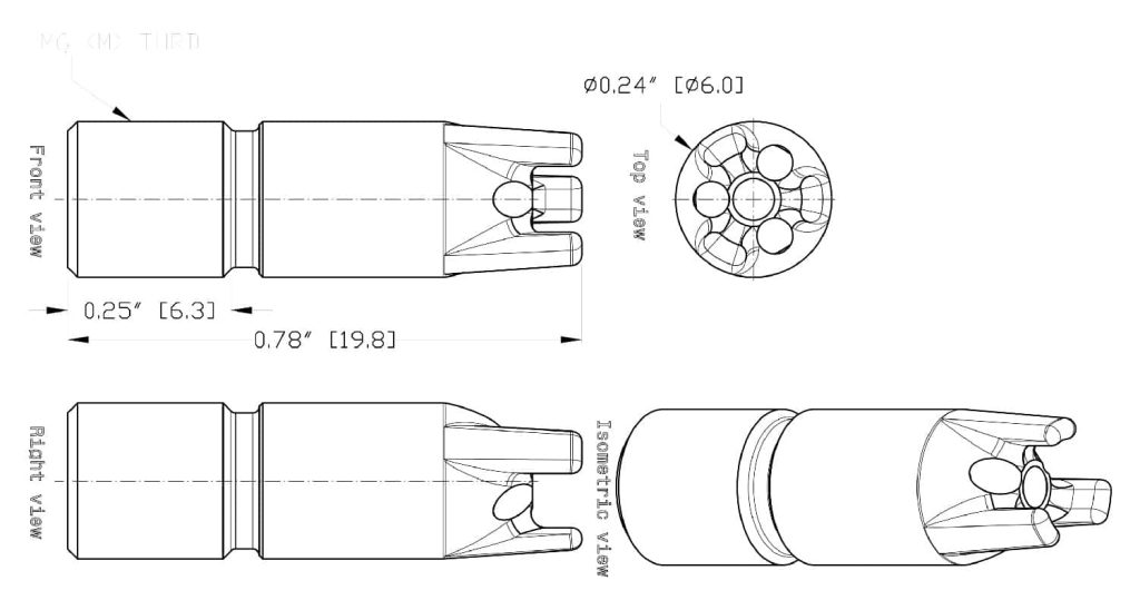 Dimension Chart 47002AMS Air Mag Nozzle