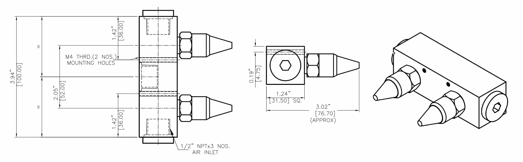 Dimension Chart 46002HF+47004