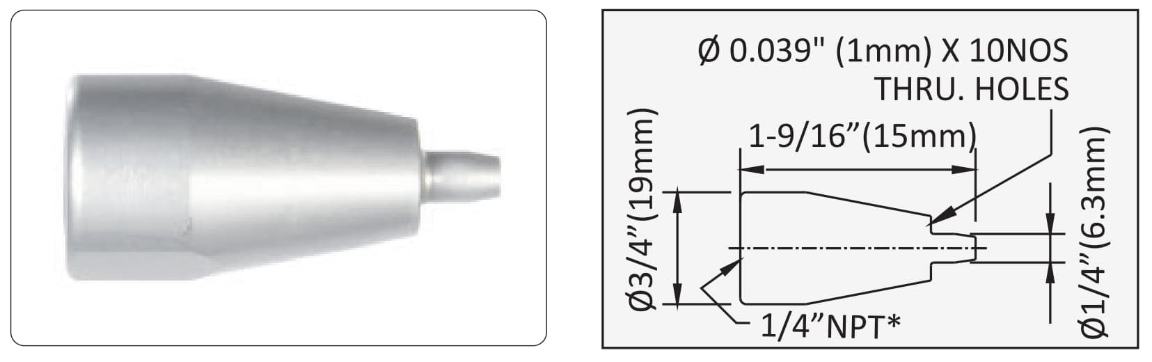 Dimension Chart for 47010