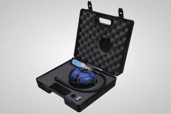 Ultrasonic Leak Detector Overview with Gray background